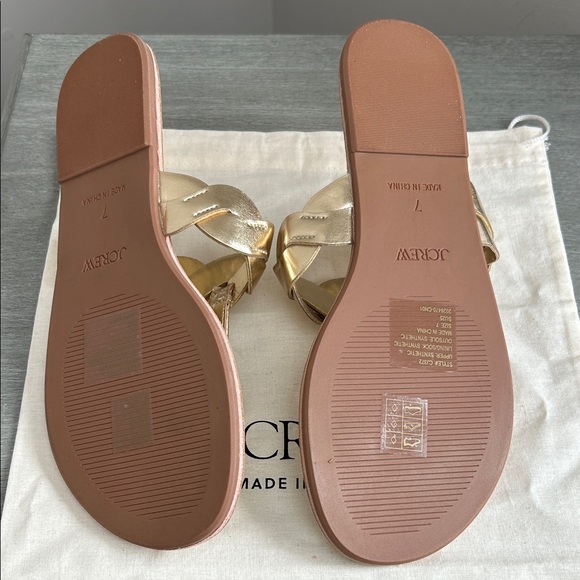J. Crew Metallic Gold Braided Sandals. NWOT Size 7 - Picture 5 of 8